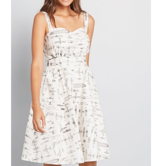 Modcloth Dresses & Skirts - ModCloth airplane helicopter dress NWOT